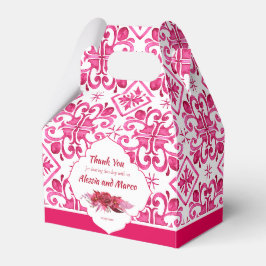 Fuchsia Majolica Magenta Fliesen personalisiert Geschenkschachtel