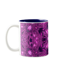 Fuchsia Muster Zwei-Tone-Kaffee-Tasse