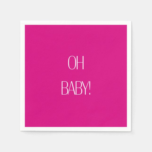 Fuchsia Oh Baby Duschpapier Napkin Serviette (Vorderseite)