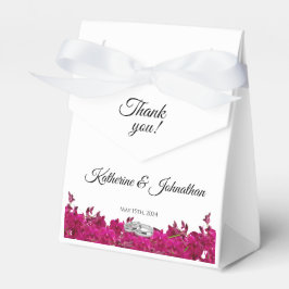 Fuchsia Orchids on White Wedding Vielen Dank - Geschenkschachtel