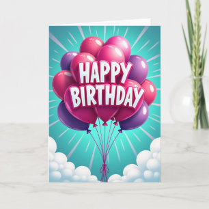 Fuchsia-Party-Geburtstagskarte Karte