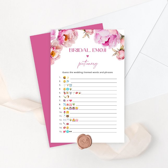 Fuchsia peony Brautparty emoji pickgame (Von Creator hochgeladen)