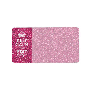 Fuchsia Pink Behalten Ruhe haben Ihren Text Adressaufkleber