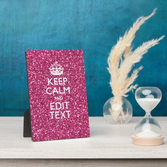 Fuchsia Pink Behalten Ruhe haben Ihren Text Fotoplatte (Seite)