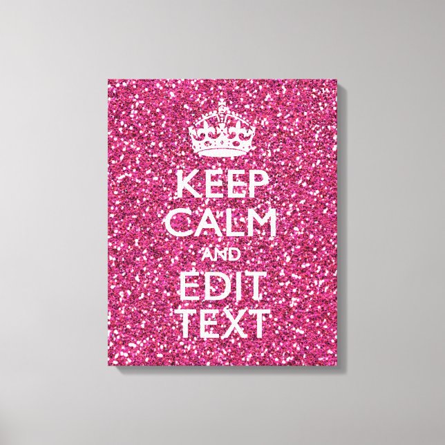 Fuchsia Pink Behalten Ruhe haben Ihren Text Leinwanddruck (Vorderseite)