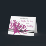Fuchsia Pink Blume Mother in Law Birthday Card Karte<br><div class="desc">Hübsche und nachdenkliche Grußkarte für die Mutter im Geburtstag des Gesetzes mit moderner schwarz-fuchsienrosa Blume und handgeschriebenem Stiltext.</div>
