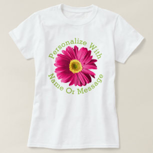 Fuchsia Pink Daisy Blume T-Shirt