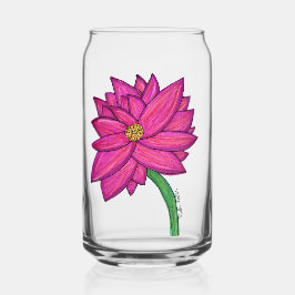 Fuchsia Pink Flower with blue background Tote Dosenglas