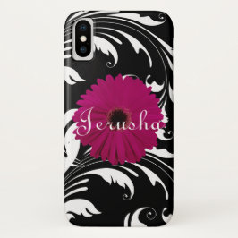 Fuchsia Pink Gerbera Daisy Black/White Swirl Girl title_seo2