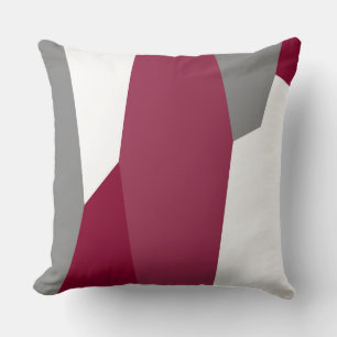 Fuchsia Pink Grau und Weiß Kissen
