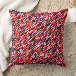 Fuchsia pink, orange, schwarz und weiß getarnt kissen