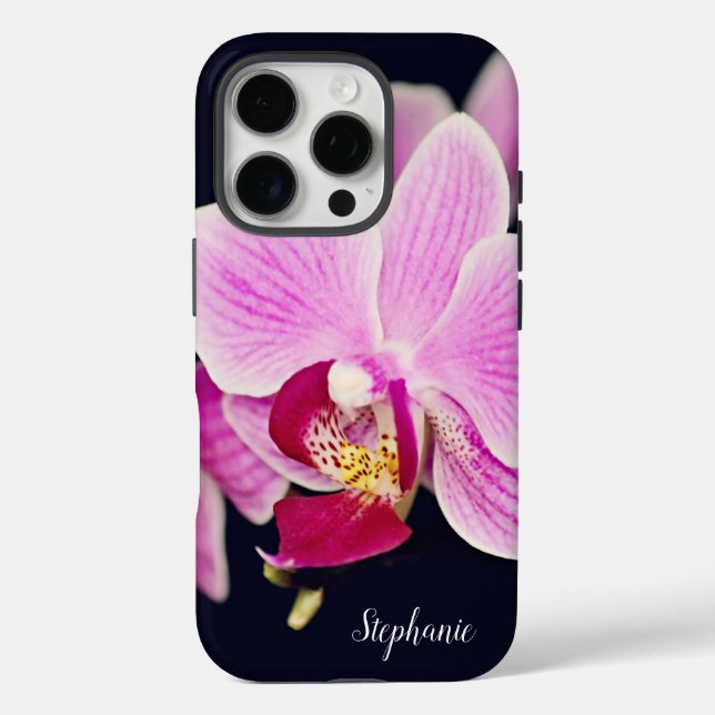 Fuchsia Pink Orchideen iPhone 16 Pro Hülle (Rückseite)