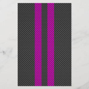 Fuchsia Pink Rennstreifen im Carbonfaser-Stil Flyer