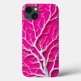 Fuchsia Pinkes Organisches Ast iPhone Hülle Frauen