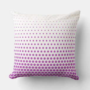 Fuchsia Polka Dot Modern White Kissen