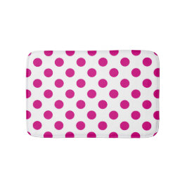 Fuchsia polka dots badematte