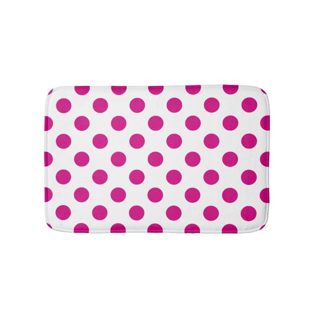 Fuchsia polka dots badematte (Vorderseite)