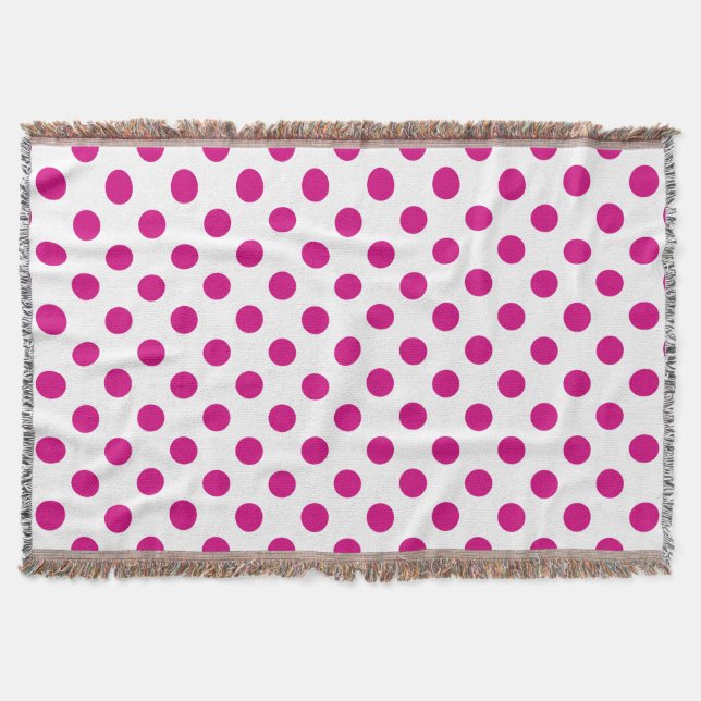 Fuchsia polka dots decke (Vorderseite)