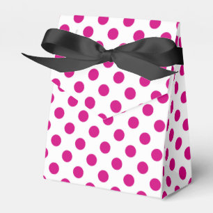 Fuchsia polka dots geschenkschachtel