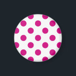 Fuchsia polka dots magnet<br><div class="desc">Fuchsien und weiße Polka-Punkte</div>