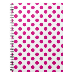 Fuchsia polka dots notizblock