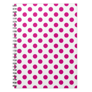 Fuchsia polka dots notizblock