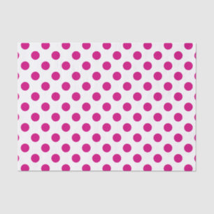 Fuchsia polka dots seidenpapier