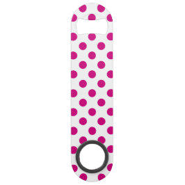 Fuchsia polka dots speedflaschenöffner
