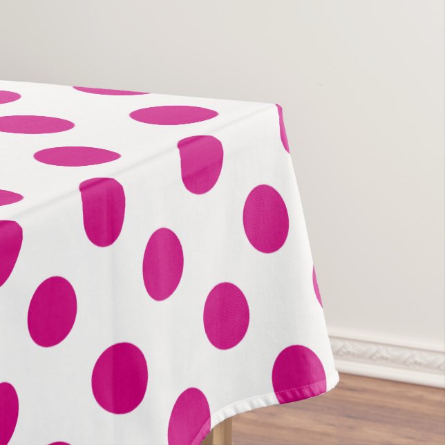 Fuchsia polka dots tischdecke (Beispiel)