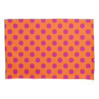 Fuchsia-Polka-Punkte auf Orange