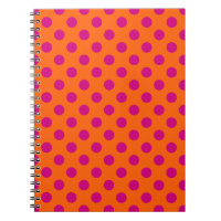 Fuchsia-Polka-Punkte auf Orange