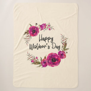 Fuchsia Poppies Blumenreath Happy Mother Day Sherpadecke