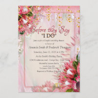 Fuchsia Protea mit Blush & Gold Polterabend