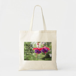Fuchsia Psalm 118:24 Tasche