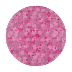 Fuchsia Rosa, Rosé und Cranberry Punkte Schneidebrett