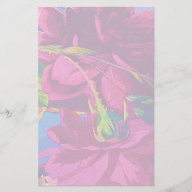 Fuchsia-Rose Briefpapier (Vorderseite)
