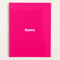 Fuchsia rose chaud moderne nom personnalisé monogr