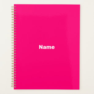 Fuchsia rose chaud moderne nom personnalisé monogr