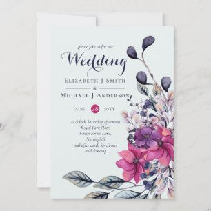 Fuchsia Sage Herbst Hochzeit im Herbst lädt Envl e