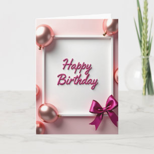 Fuchsia-Schrift-Geburtstagskarte Karte