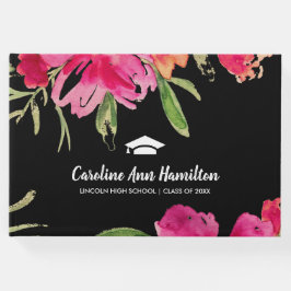 Fuchsia | Schwarzer Abschluss Gästebuch