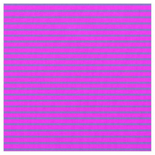 Fuchsia & Slate Blue Streifen/Linke Muster Stoff (Nahaufnahme)