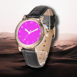 Fuchsia Solid Color | Klassisches Elegant Armbanduhr<br><div class="desc">Fuchsia Solid Color | Classic | elegant | Trendy | Stilvoll | Geschenk</div>