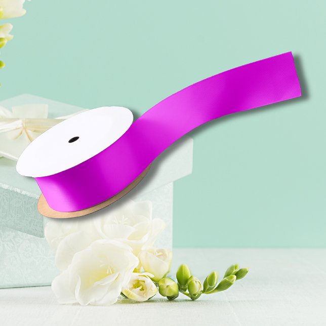Fuchsia Solid Color | Klassisches Elegant Satinband (Von Creator hochgeladen)