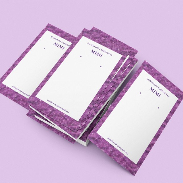 Fuchsia Sparkle Luxus Earring Display Visitenkarte (Von Creator hochgeladen)