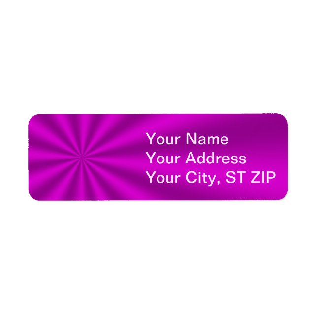 Fuchsia Sternexplosion Address Labels (Vorne)