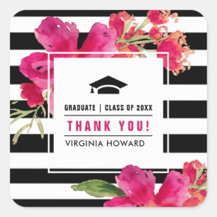 Fuchsia   Stickers Graduation Motif en bande