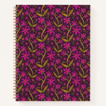 Fuchsia | Tanzende Aquarell-Gänseblümchen