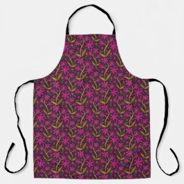 Fuchsia | Tanzende Aquarell-Gänseblümchen-Schürze Schürze