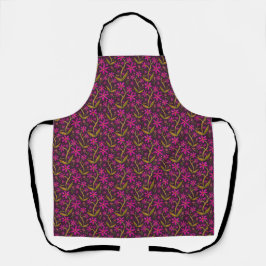 Fuchsia | Tanzende Aquarell-Gänseblümchen-Schürze Schürze